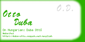 otto duba business card