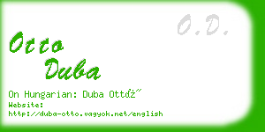 otto duba business card